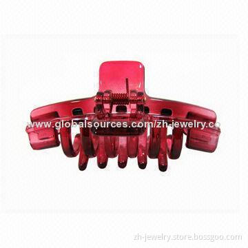 Plastic/rhinestone/flower hair claws, smooth, shinny and bright polishing
